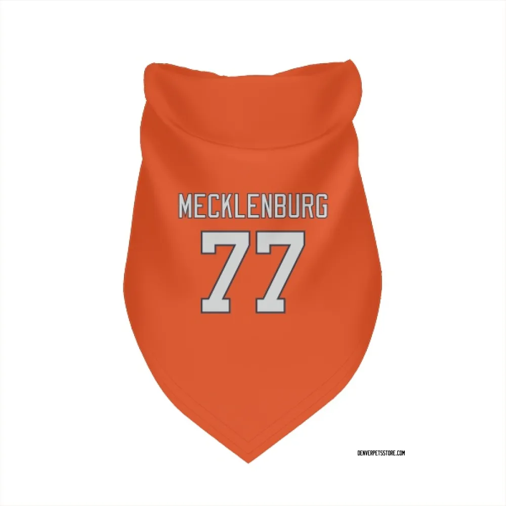 Denver Broncos Karl Mecklenburg Orange Pet Bandana for Dog & Cat