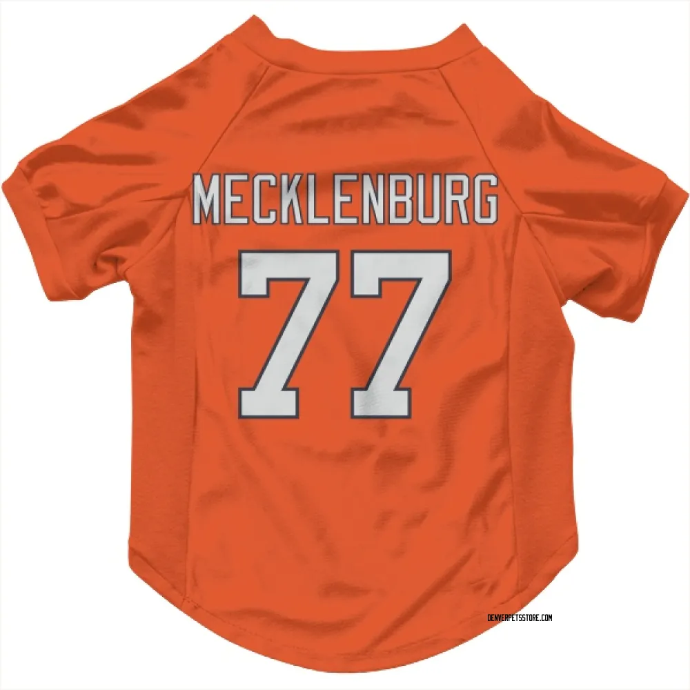 Denver Broncos Karl Mecklenburg Orange Pet Jersey for Dog & Cat