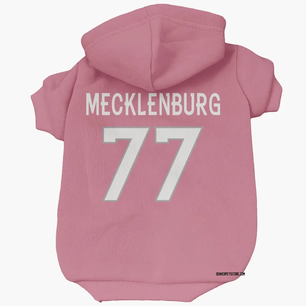 Denver Broncos Karl Mecklenburg Pink Pet Hoodie for Dog & Cat