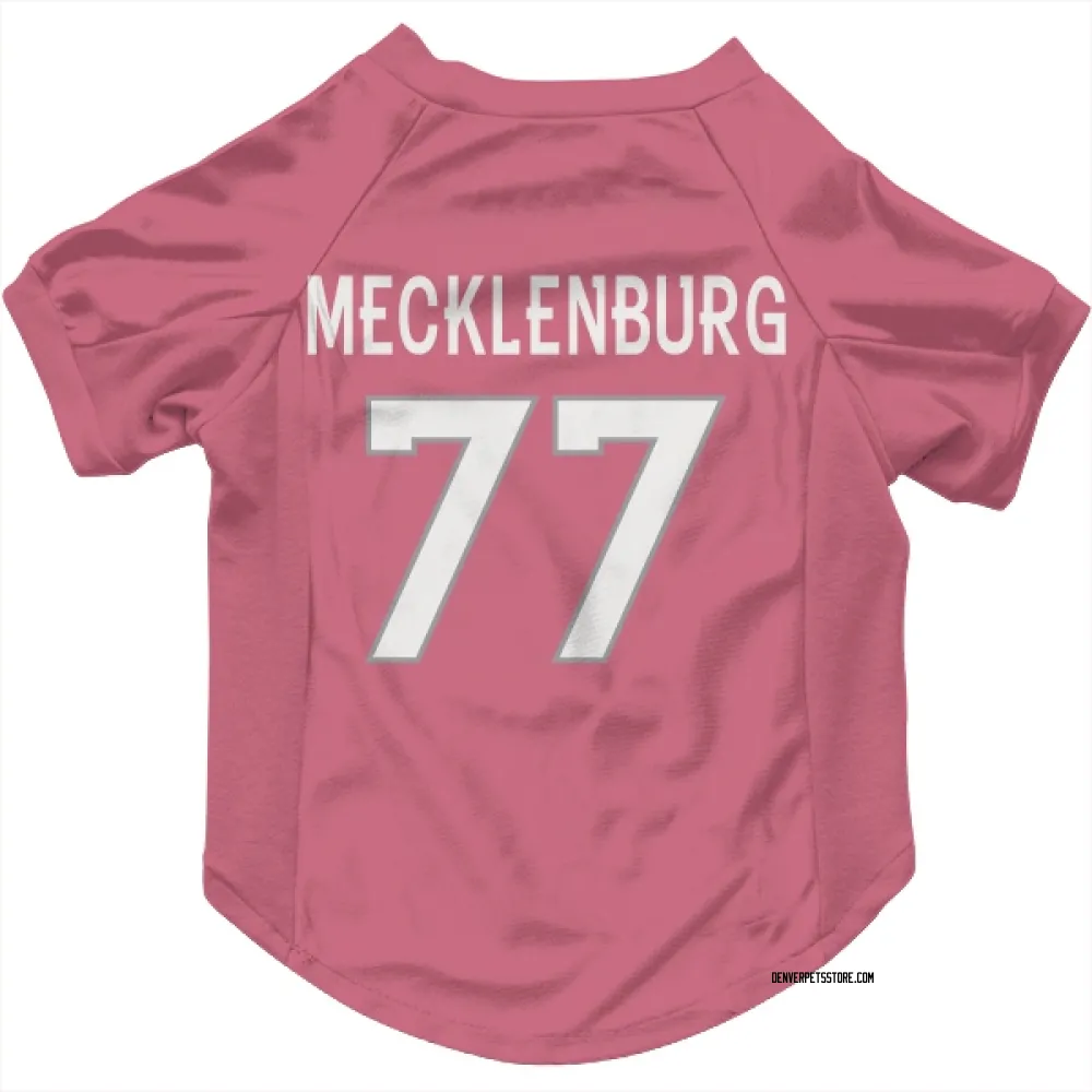Denver Broncos Karl Mecklenburg Pink Pet Jersey for Dog & Cat