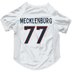 Denver Broncos Karl Mecklenburg White Pet Jersey for Dog & Cat