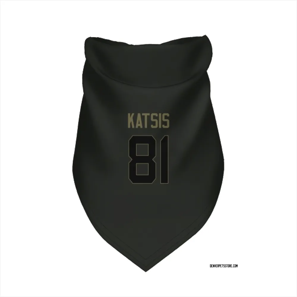 Denver Broncos Kolbe Katsis Black Service Pet Bandana for Dog & Cat