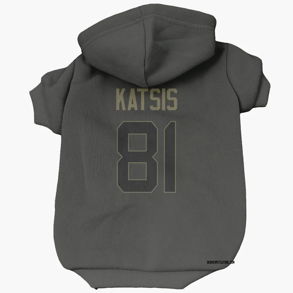 Denver Broncos Kolbe Katsis Black Service Pet Hoodie for Dog & Cat
