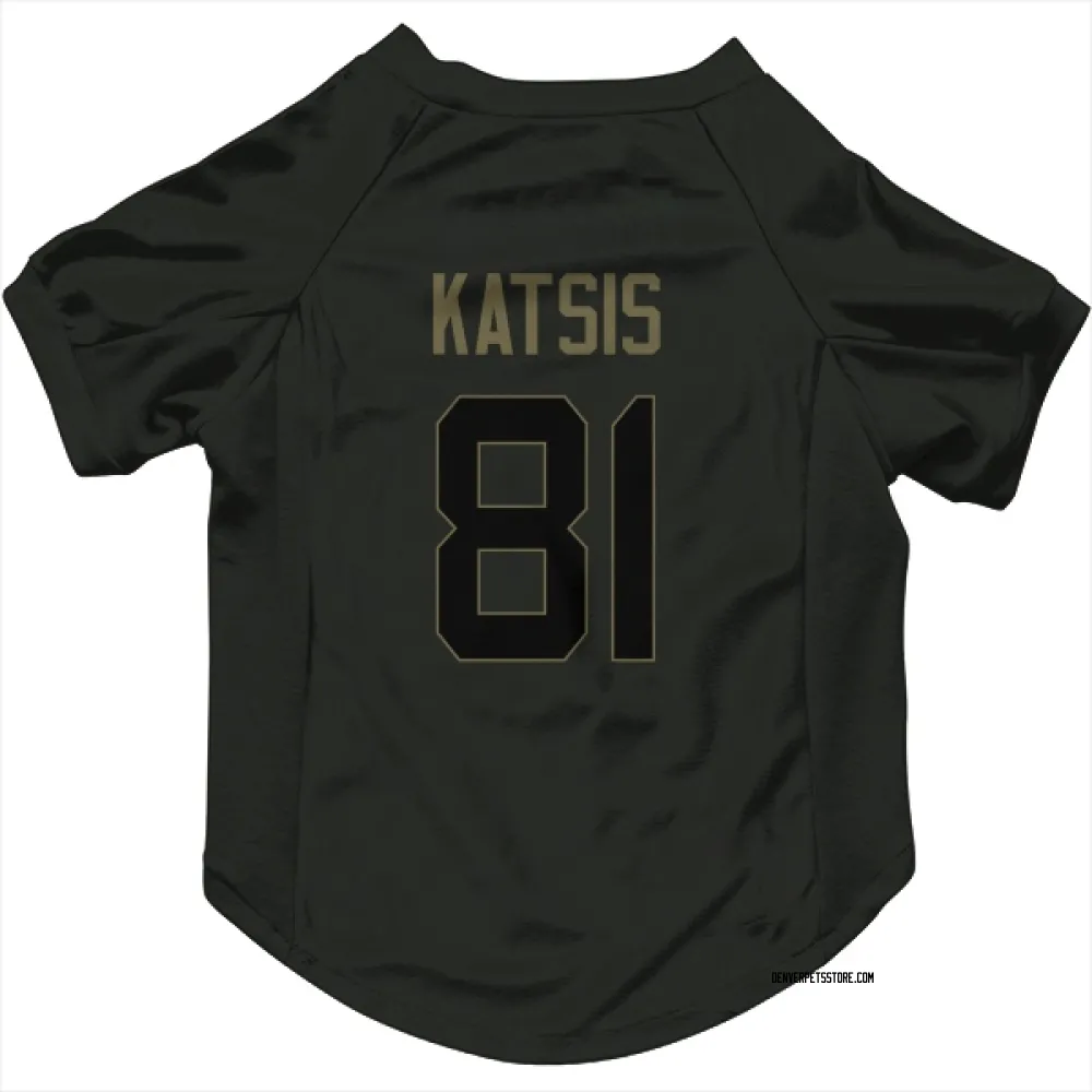 Denver Broncos Kolbe Katsis Black Service Pet Jersey for Dog & Cat