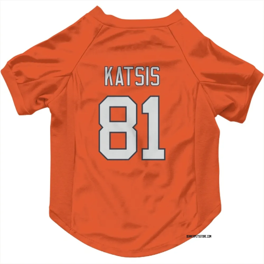 Denver Broncos Kolbe Katsis Orange Pet Jersey for Dog & Cat