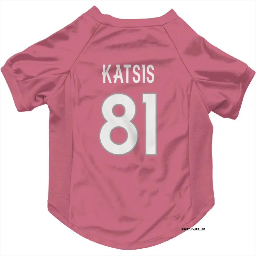 Denver Broncos Kolbe Katsis Pink Pet Jersey for Dog & Cat