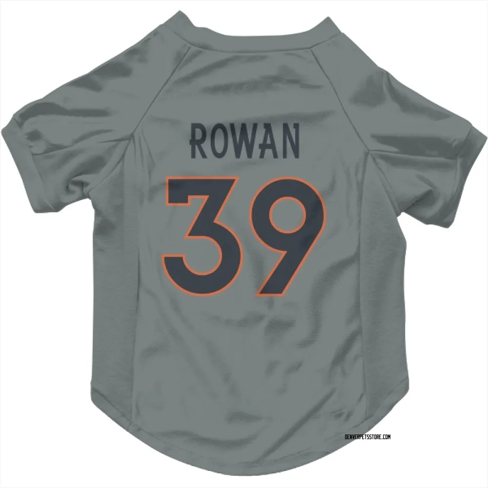Denver Broncos Kyrese Rowan Gray Pet Jersey for Dog & Cat