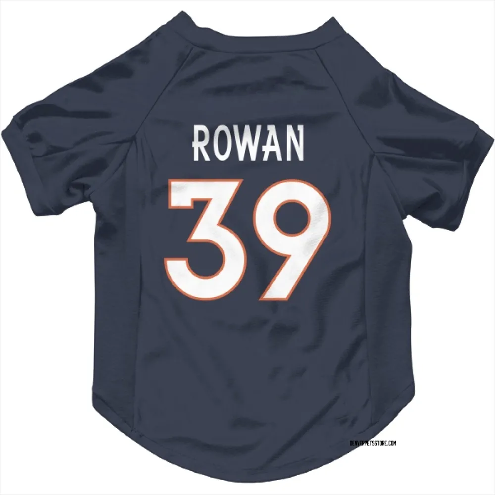 Denver Broncos Kyrese Rowan Navy Pet Jersey for Dog & Cat