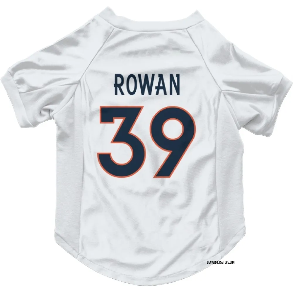 Denver Broncos Kyrese Rowan White Pet Jersey for Dog & Cat
