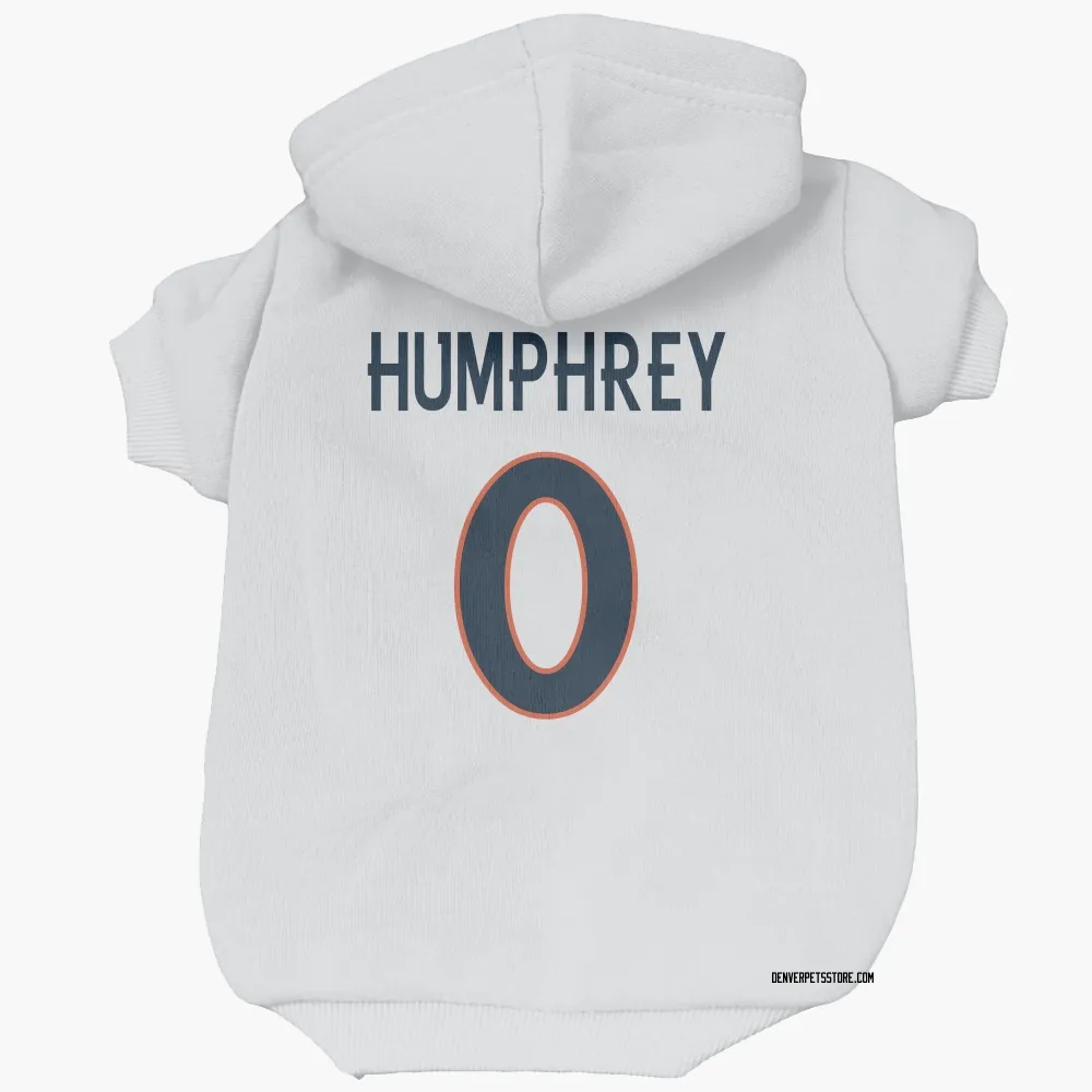 Denver Broncos Lil'Jordan Humphrey White Pet Hoodie for Dog & Cat