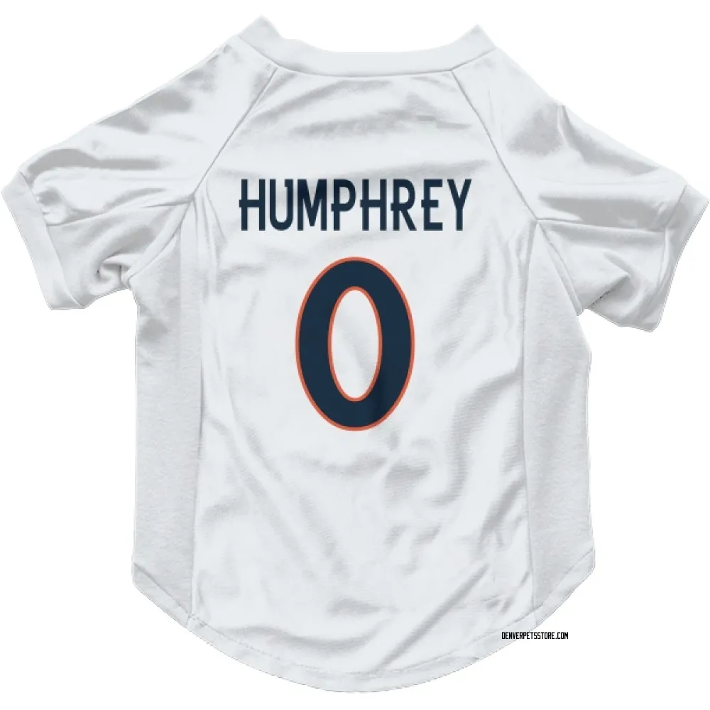 Denver Broncos Lil'Jordan Humphrey White Pet Jersey for Dog & Cat