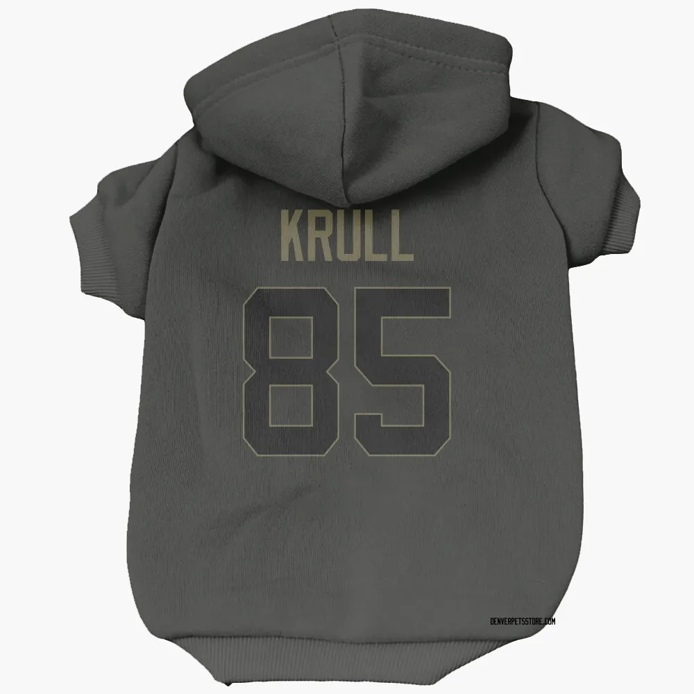 Denver Broncos Lucas Krull Black Service Pet Hoodie for Dog & Cat