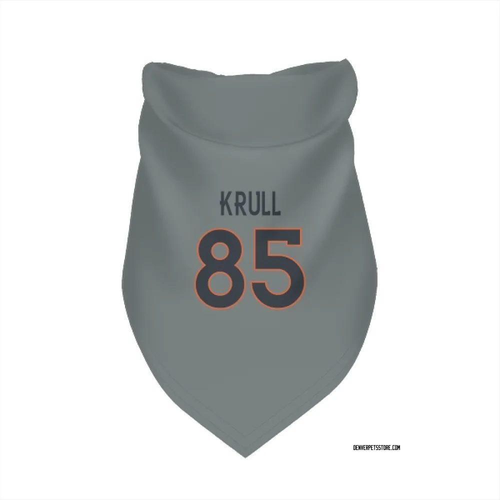 Denver Broncos Lucas Krull Gray Pet Bandana for Dog & Cat