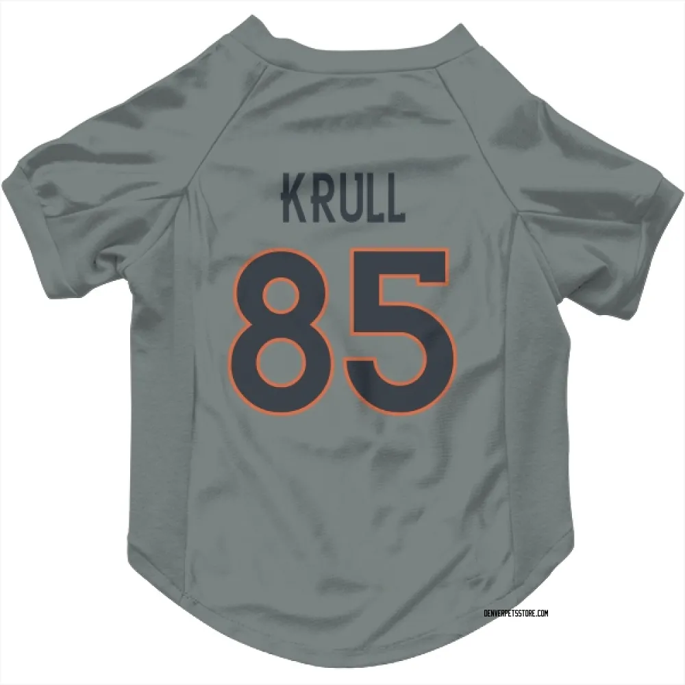 Denver Broncos Lucas Krull Gray Pet Jersey for Dog & Cat