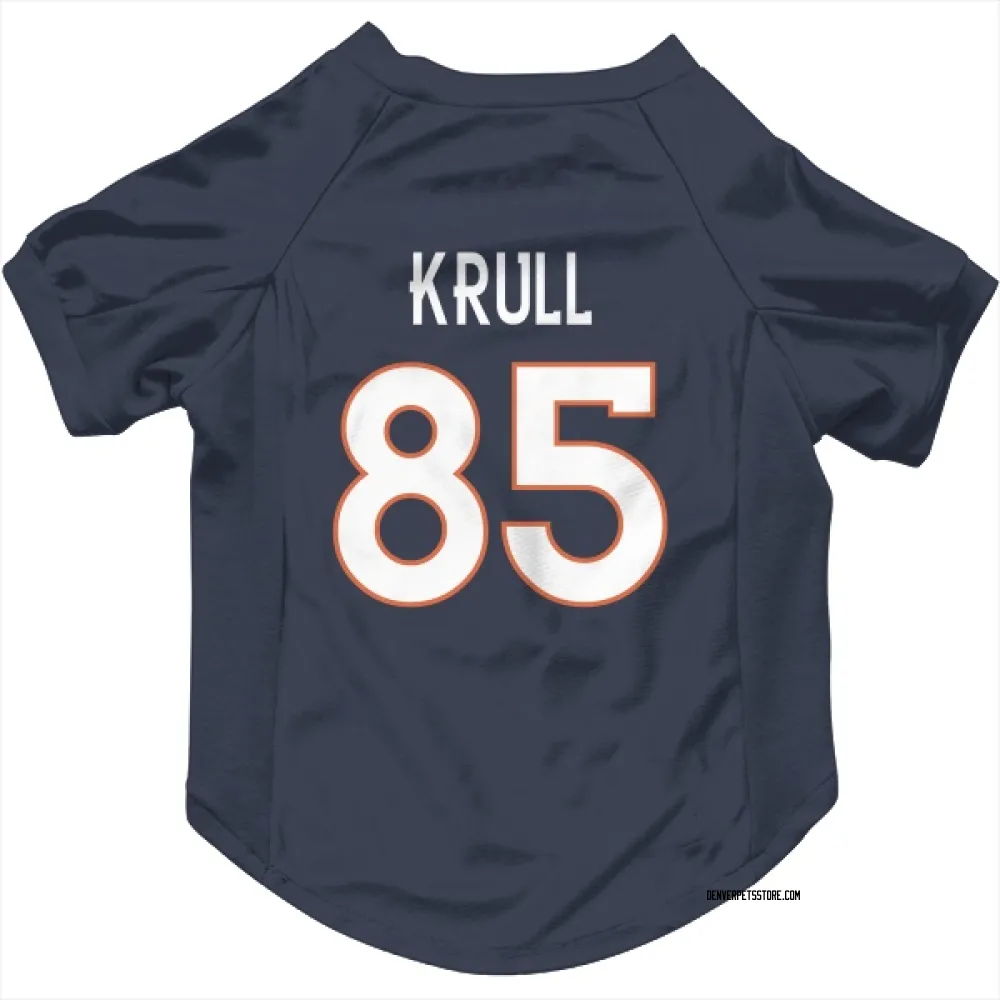 Denver Broncos Lucas Krull Navy Pet Jersey for Dog & Cat