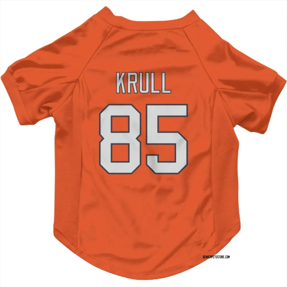 Denver Broncos Lucas Krull Orange Pet Jersey for Dog & Cat