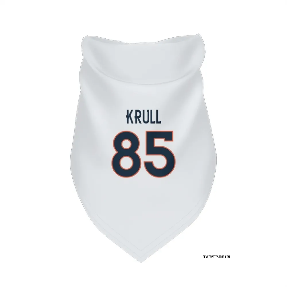 Denver Broncos Lucas Krull White Pet Bandana for Dog & Cat