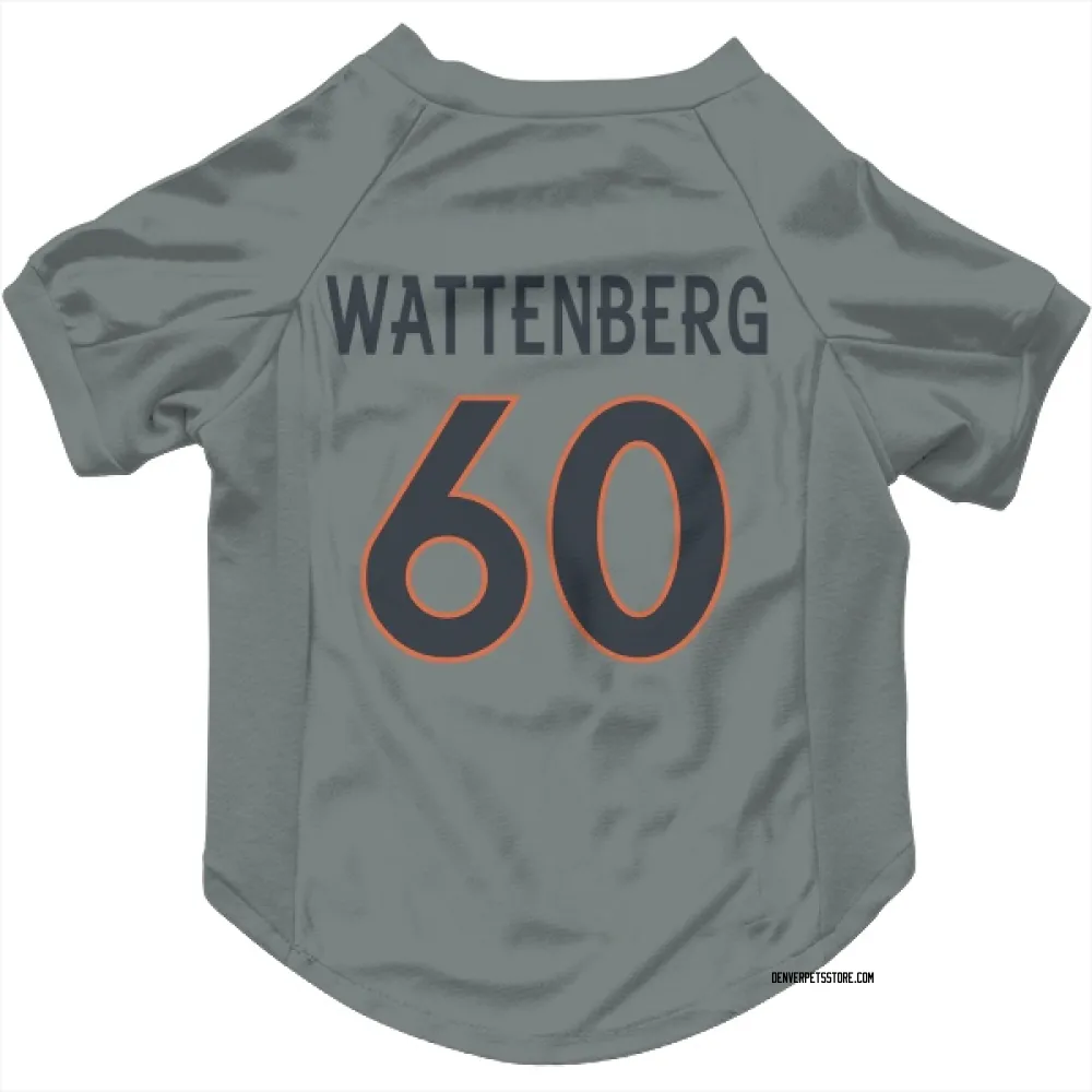 Denver Broncos Luke Wattenberg Gray Pet Jersey for Dog & Cat