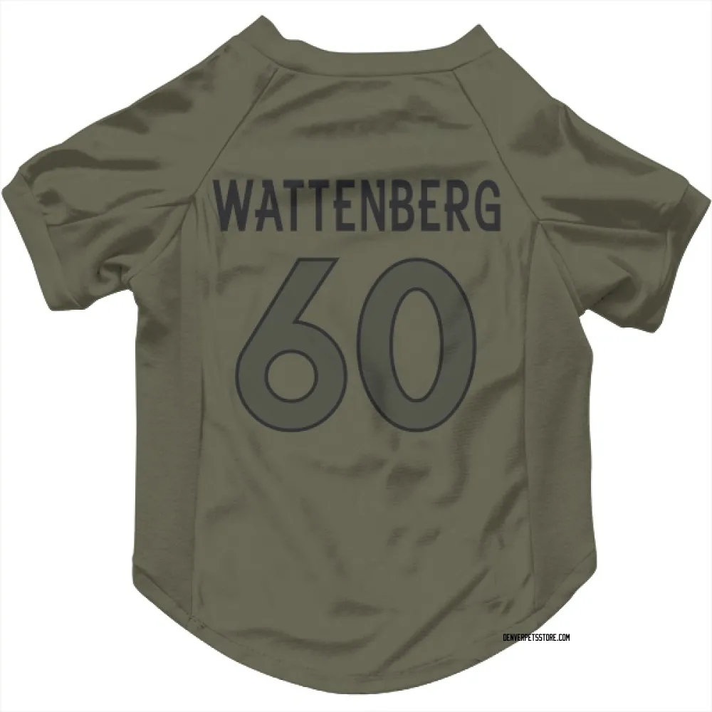Denver Broncos Luke Wattenberg Olive Pet Jersey for Dog & Cat
