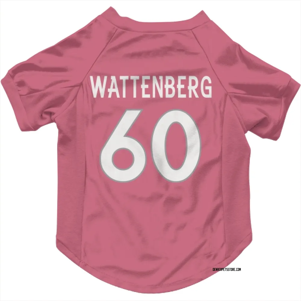 Denver Broncos Luke Wattenberg Pink Pet Jersey for Dog & Cat