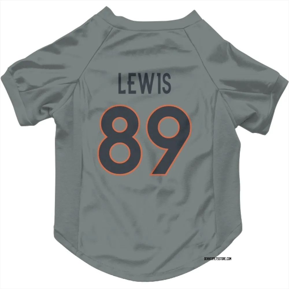 Denver Broncos Marcedes Lewis Gray Pet Jersey for Dog & Cat
