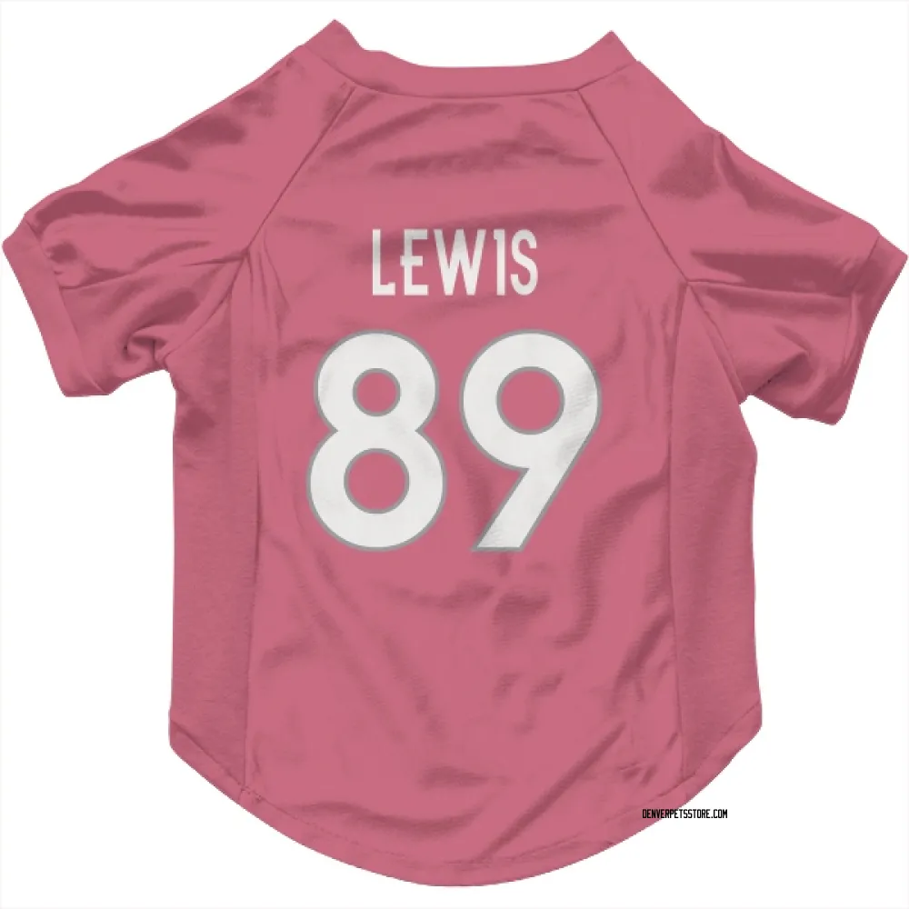 Denver Broncos Marcedes Lewis Pink Pet Jersey for Dog & Cat