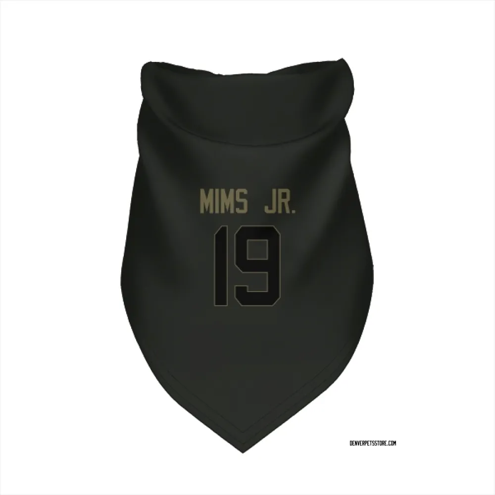 Denver Broncos Marvin Mims Jr. Black Service Pet Bandana for Dog & Cat
