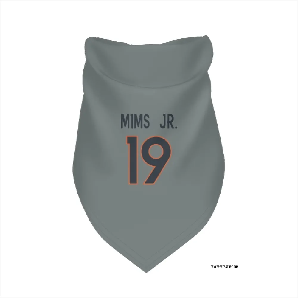 Denver Broncos Marvin Mims Jr. Gray Pet Bandana for Dog & Cat