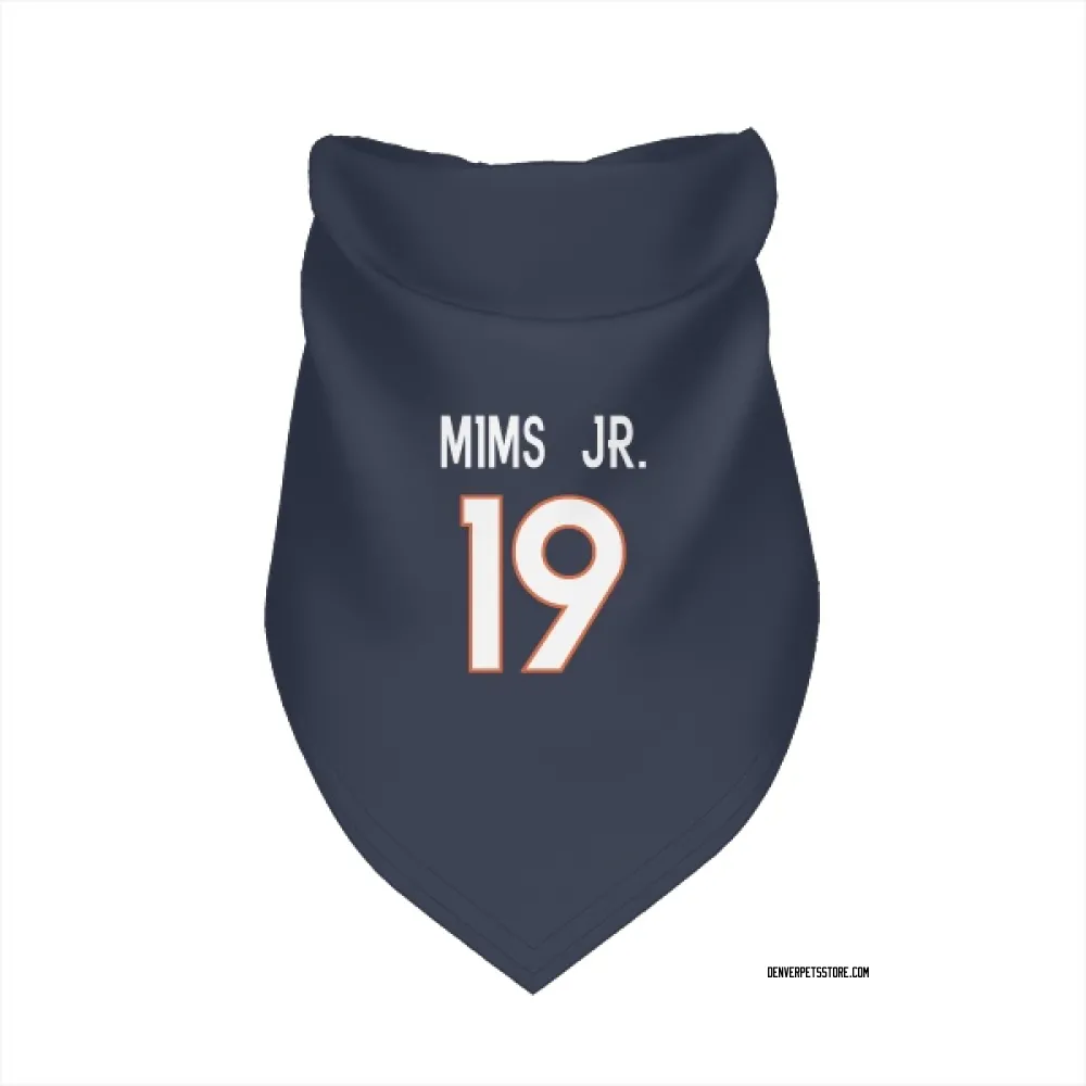 Denver Broncos Marvin Mims Jr. Navy Pet Bandana for Dog & Cat