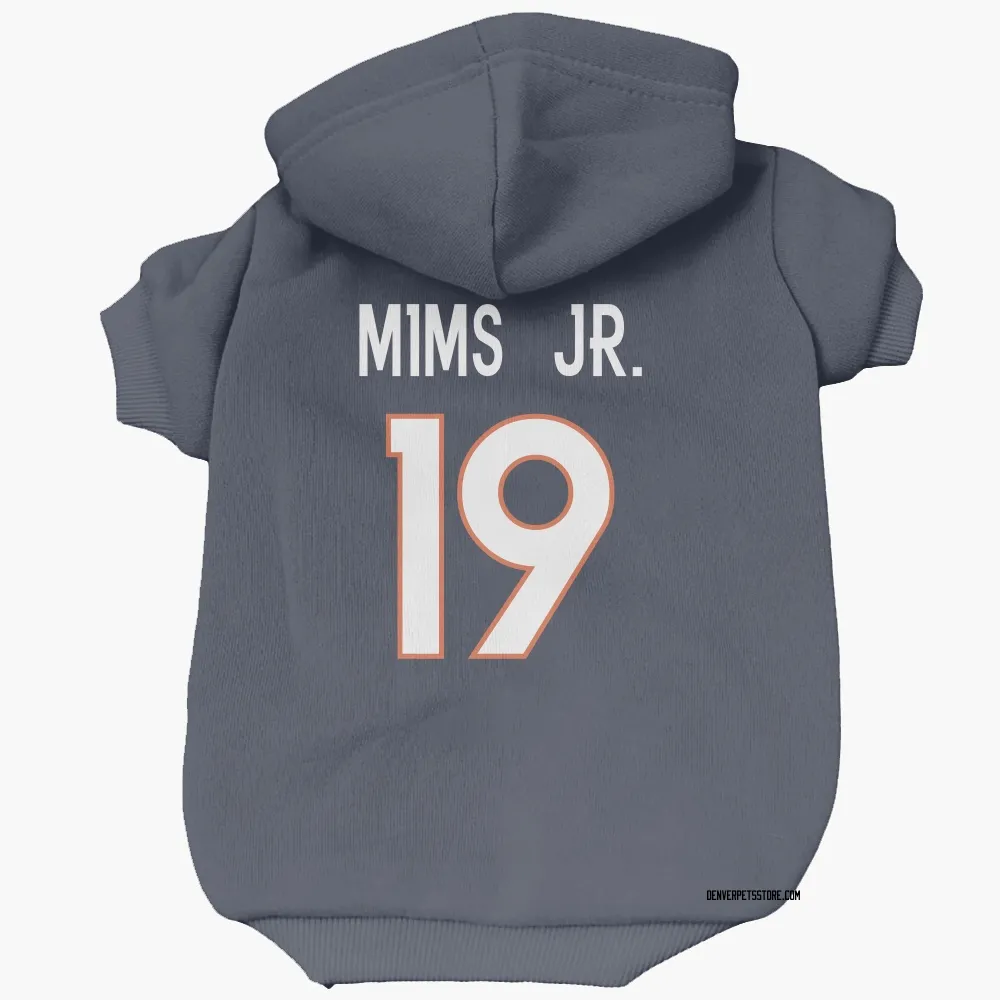 Denver Broncos Marvin Mims Jr. Navy Pet Hoodie for Dog & Cat