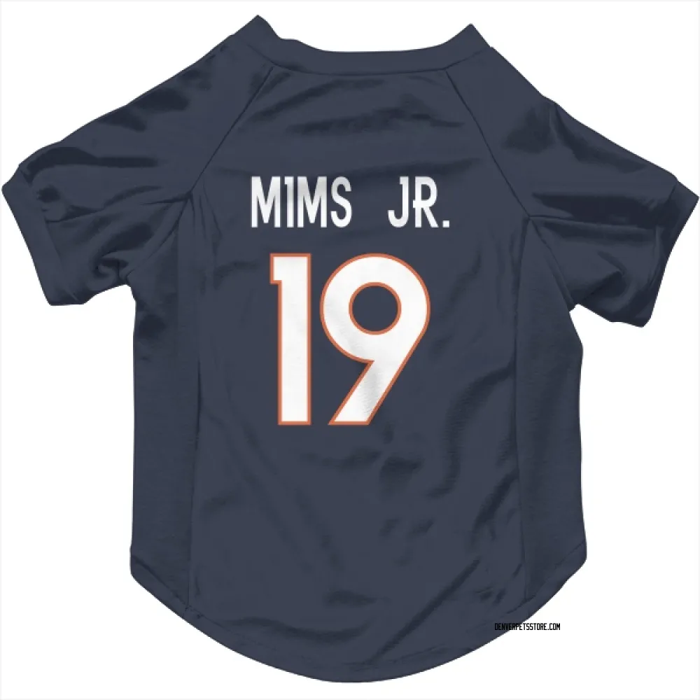 Denver Broncos Marvin Mims Jr. Navy Pet Jersey for Dog & Cat