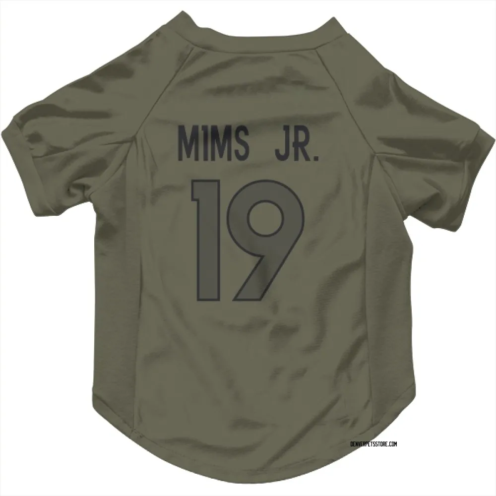 Denver Broncos Marvin Mims Jr. Olive Pet Jersey for Dog & Cat
