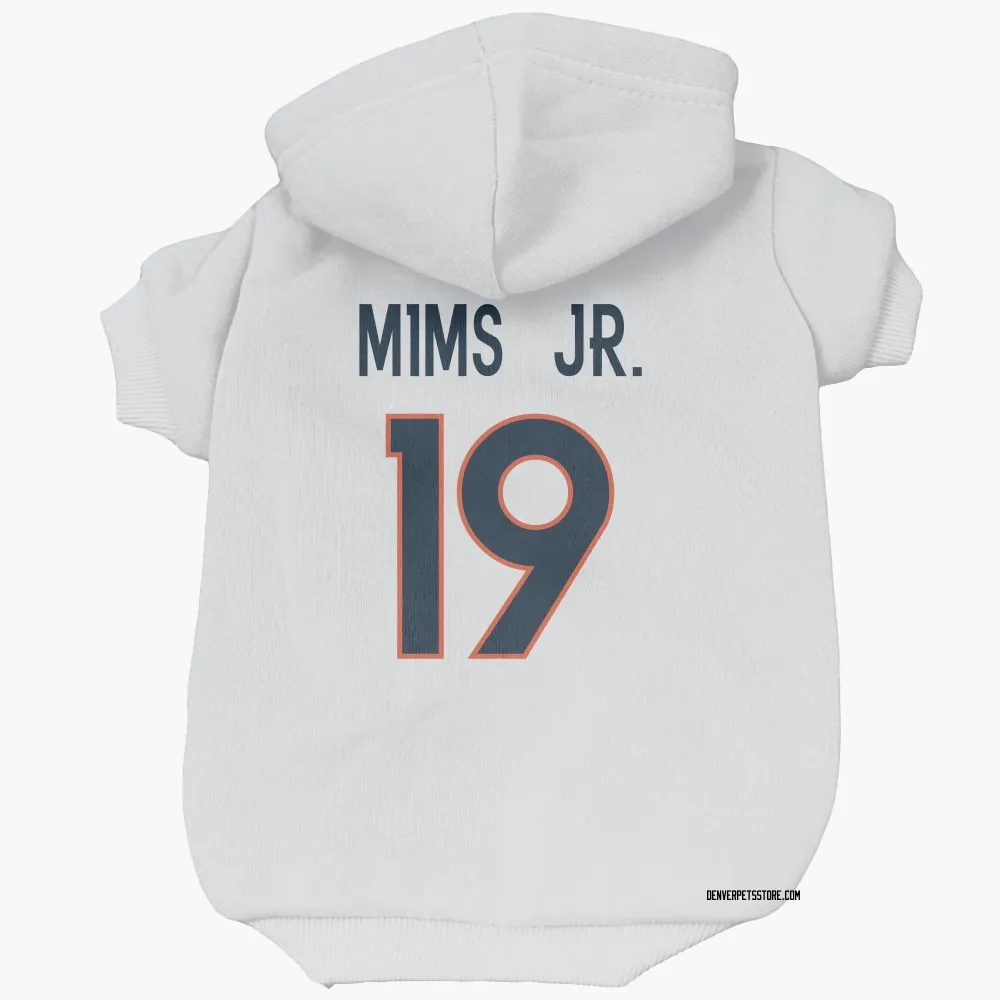 Denver Broncos Marvin Mims Jr. White Pet Hoodie for Dog & Cat