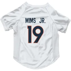 Denver Broncos Marvin Mims Jr. White Pet Jersey for Dog & Cat