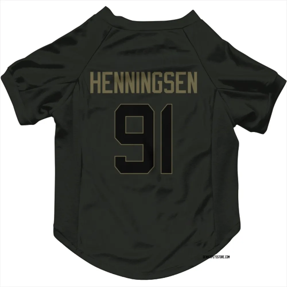 Denver Broncos Matt Henningsen Black Service Pet Jersey for Dog & Cat