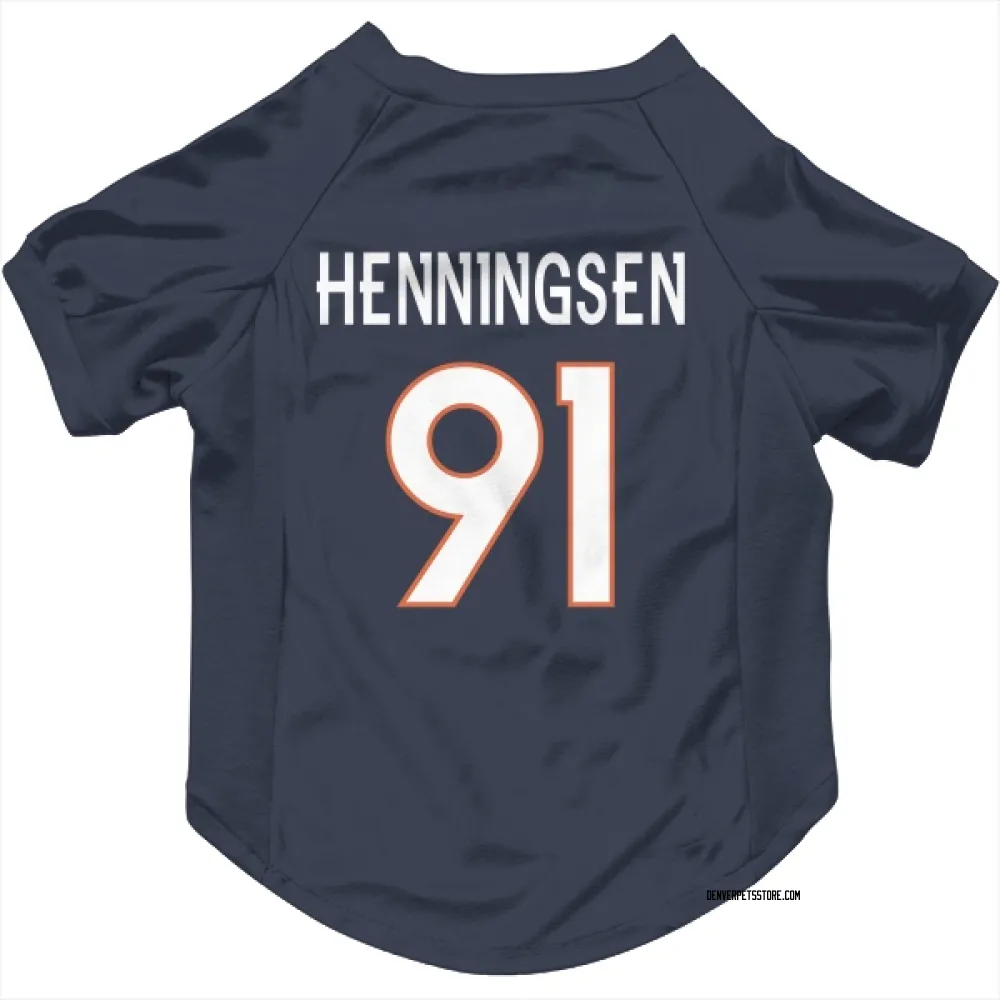 Denver Broncos Matt Henningsen Navy Pet Jersey for Dog & Cat
