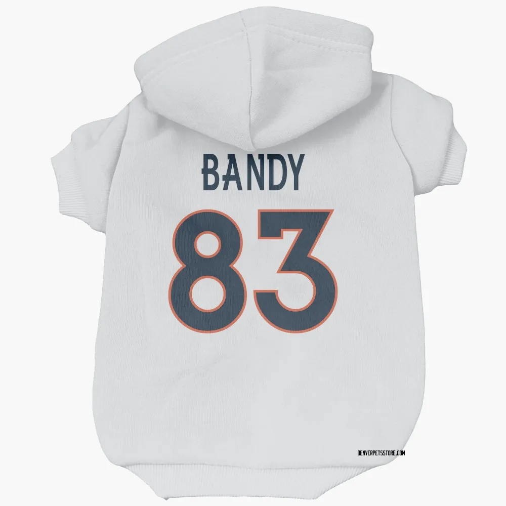 Denver Broncos Michael Bandy White Pet Hoodie for Dog & Cat