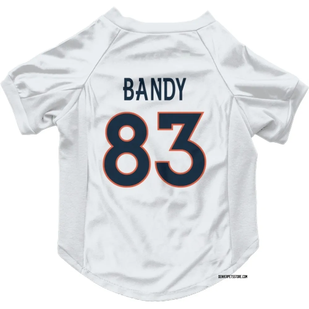 Denver Broncos Michael Bandy White Pet Jersey for Dog & Cat
