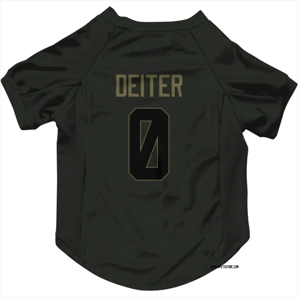 Denver Broncos Michael Deiter Black Service Pet Jersey for Dog & Cat