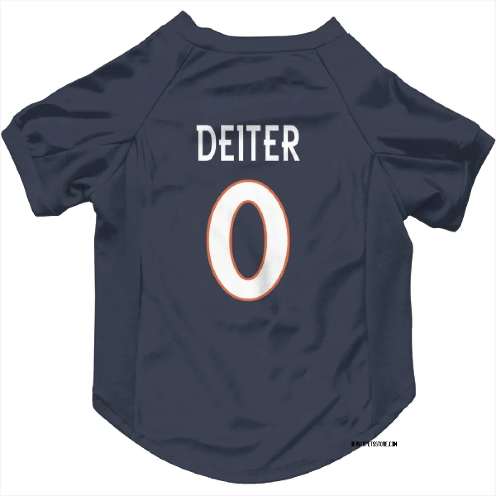 Denver Broncos Michael Deiter Navy Pet Jersey for Dog & Cat