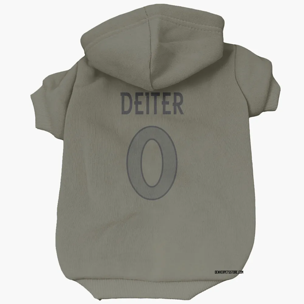Denver Broncos Michael Deiter Olive Pet Hoodie for Dog & Cat