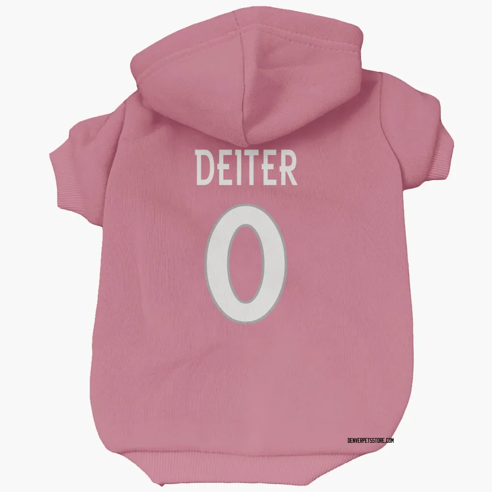 Denver Broncos Michael Deiter Pink Pet Hoodie for Dog & Cat