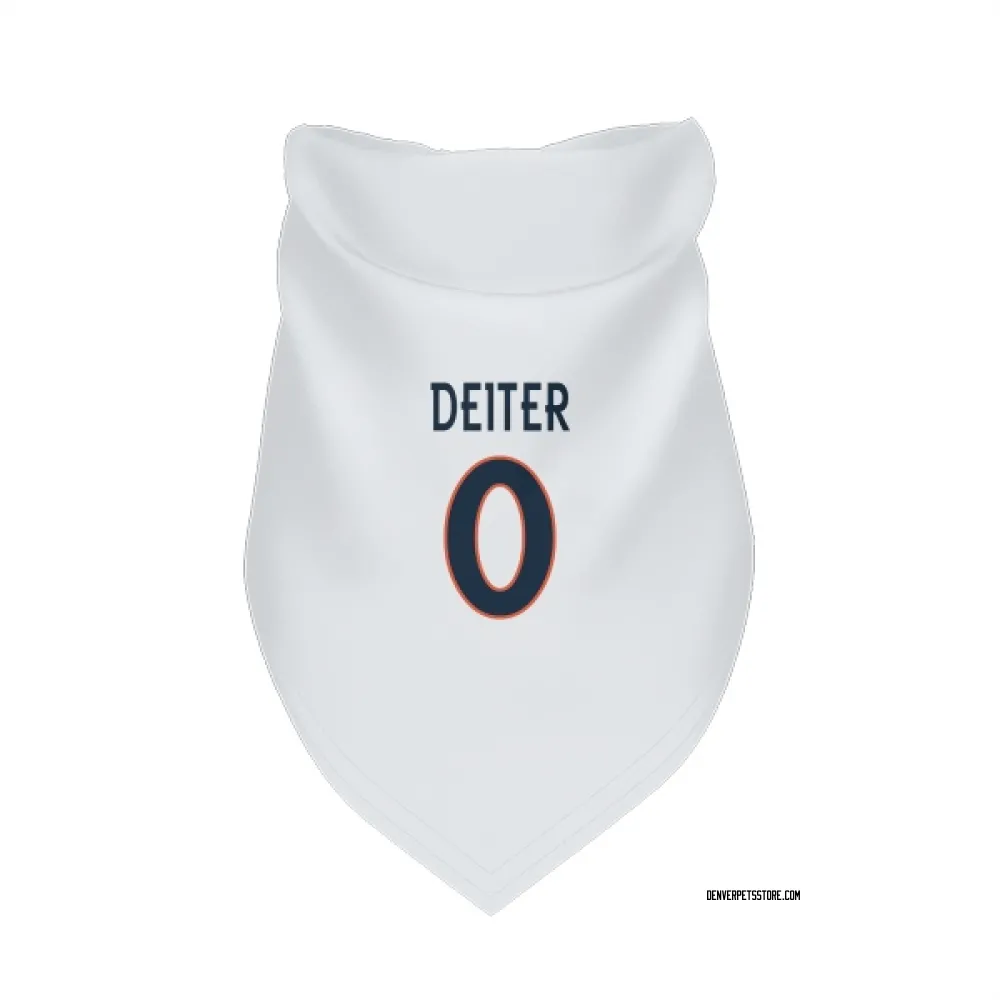 Denver Broncos Michael Deiter White Pet Bandana for Dog & Cat
