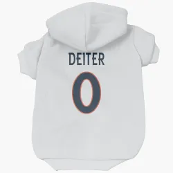 Denver Broncos Michael Deiter White Pet Hoodie for Dog & Cat