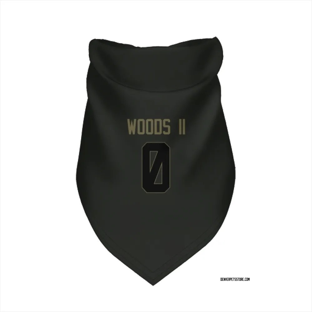 Denver Broncos Michael Woods II Black Service Pet Bandana for Dog & Cat
