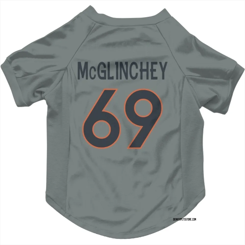 Denver Broncos Mike McGlinchey Gray Pet Jersey for Dog & Cat