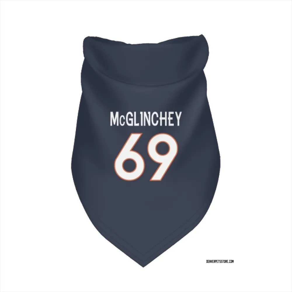 Denver Broncos Mike McGlinchey Navy Pet Bandana for Dog & Cat