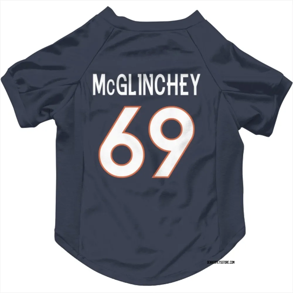 Denver Broncos Mike McGlinchey Navy Pet Jersey for Dog & Cat