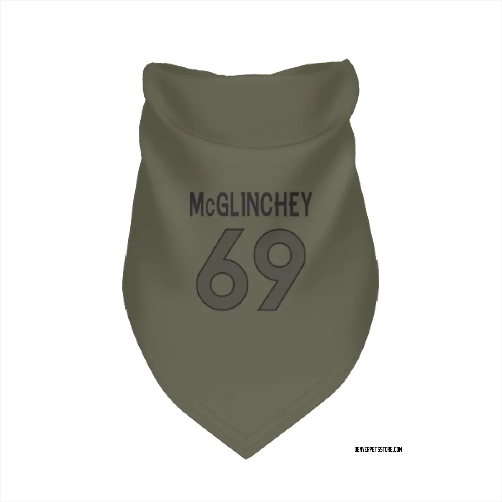 Denver Broncos Mike McGlinchey Olive Pet Bandana for Dog & Cat