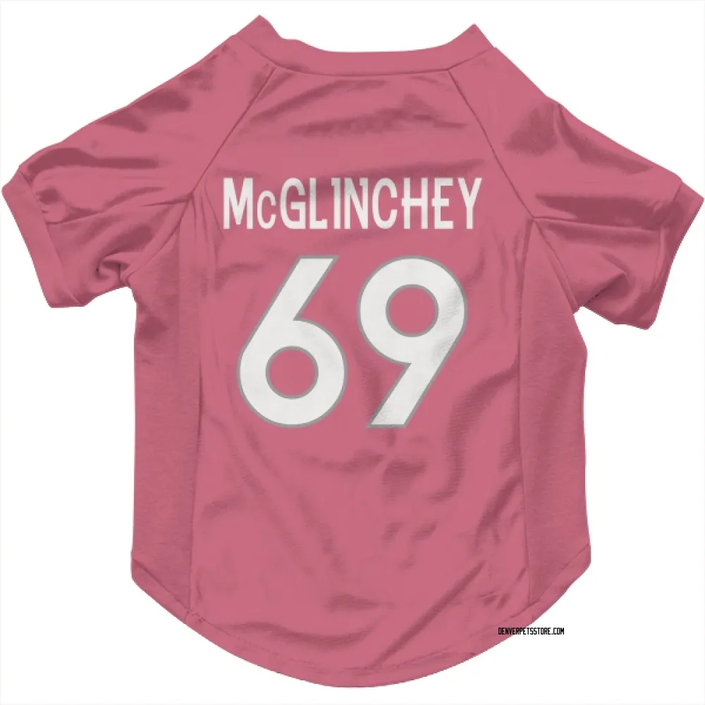 Denver Broncos Mike McGlinchey Pink Pet Jersey for Dog & Cat